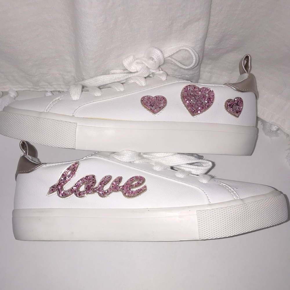 White Kids Sneakers with Sparkle! ✨
